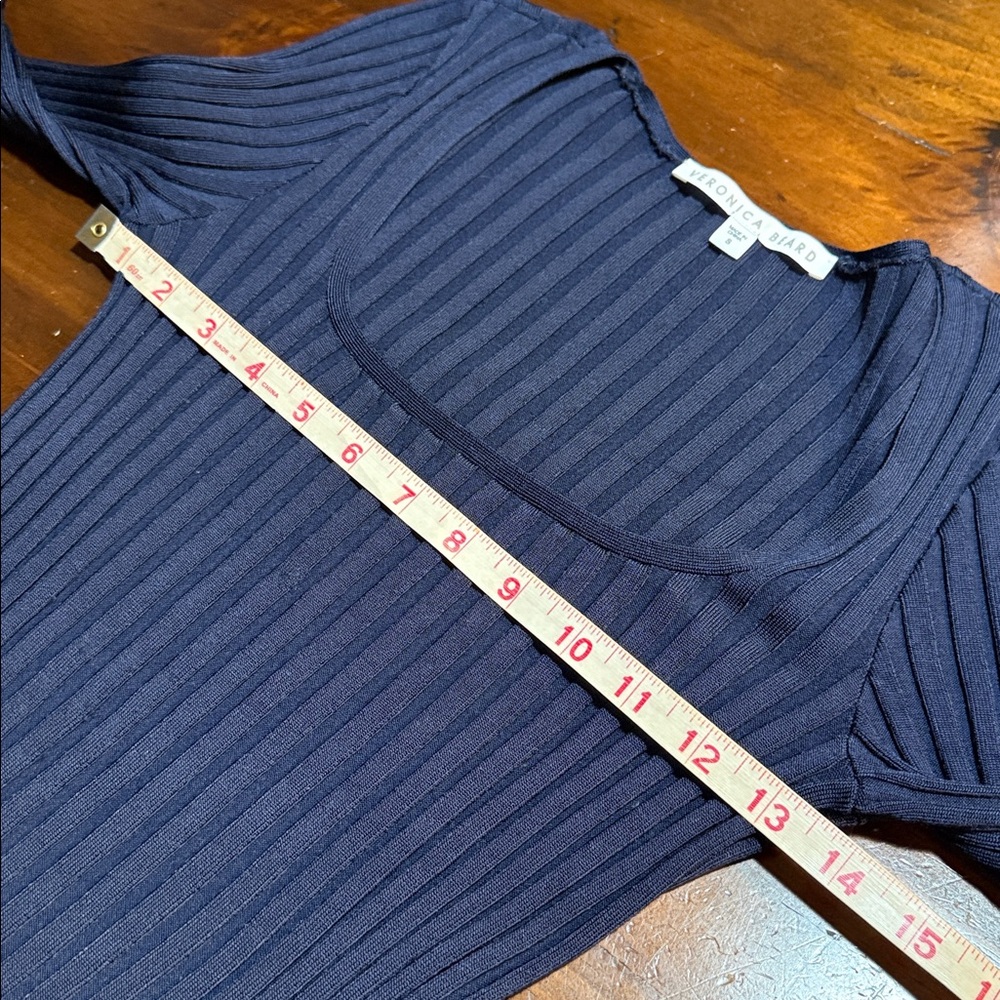 NEW VERONICA BEARD RIBBED LONG SLEEVE KNIT TOP🌸 - Picture 6 of 7